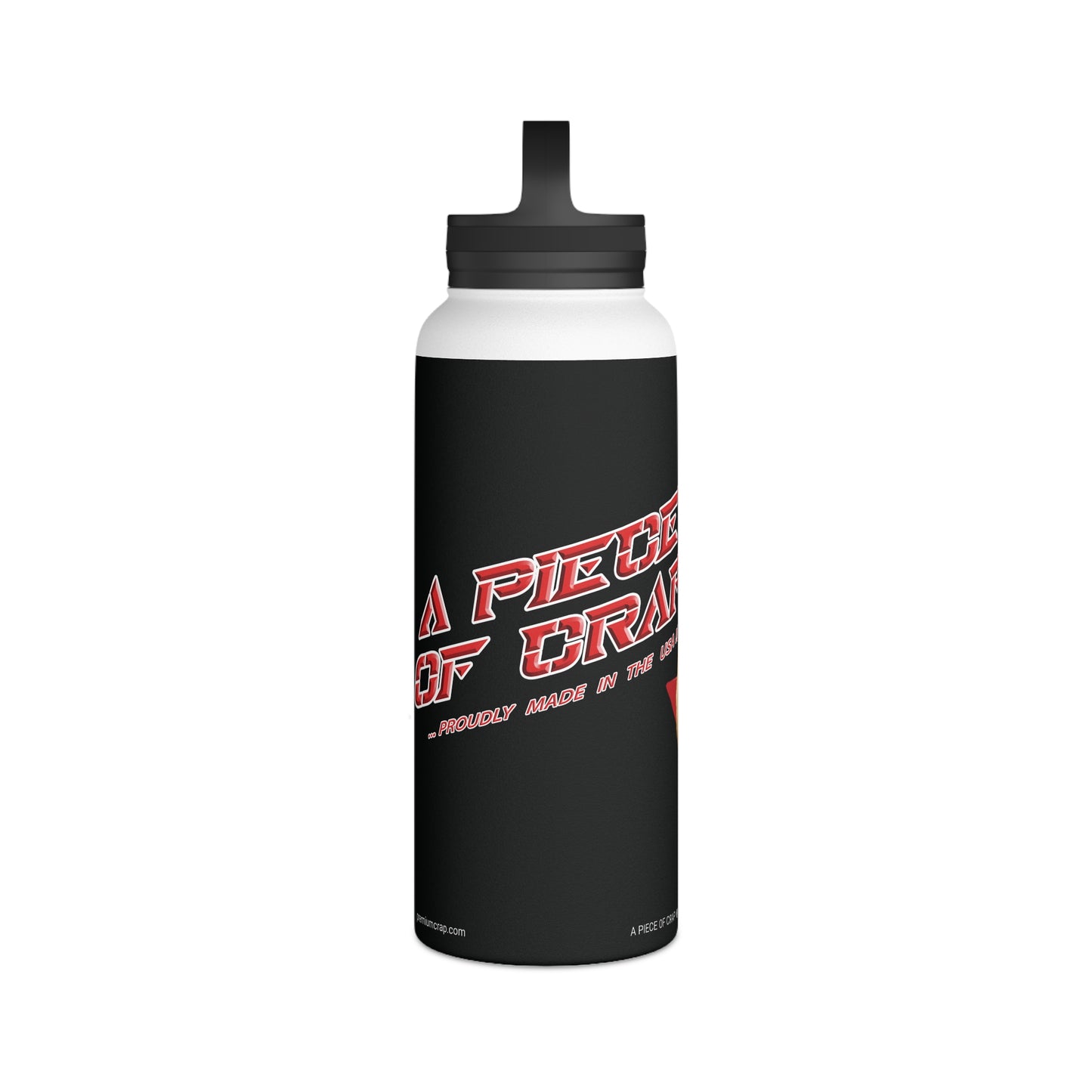 A Piece of Crap II Stainless Steel Water Bottle, Handle Lid