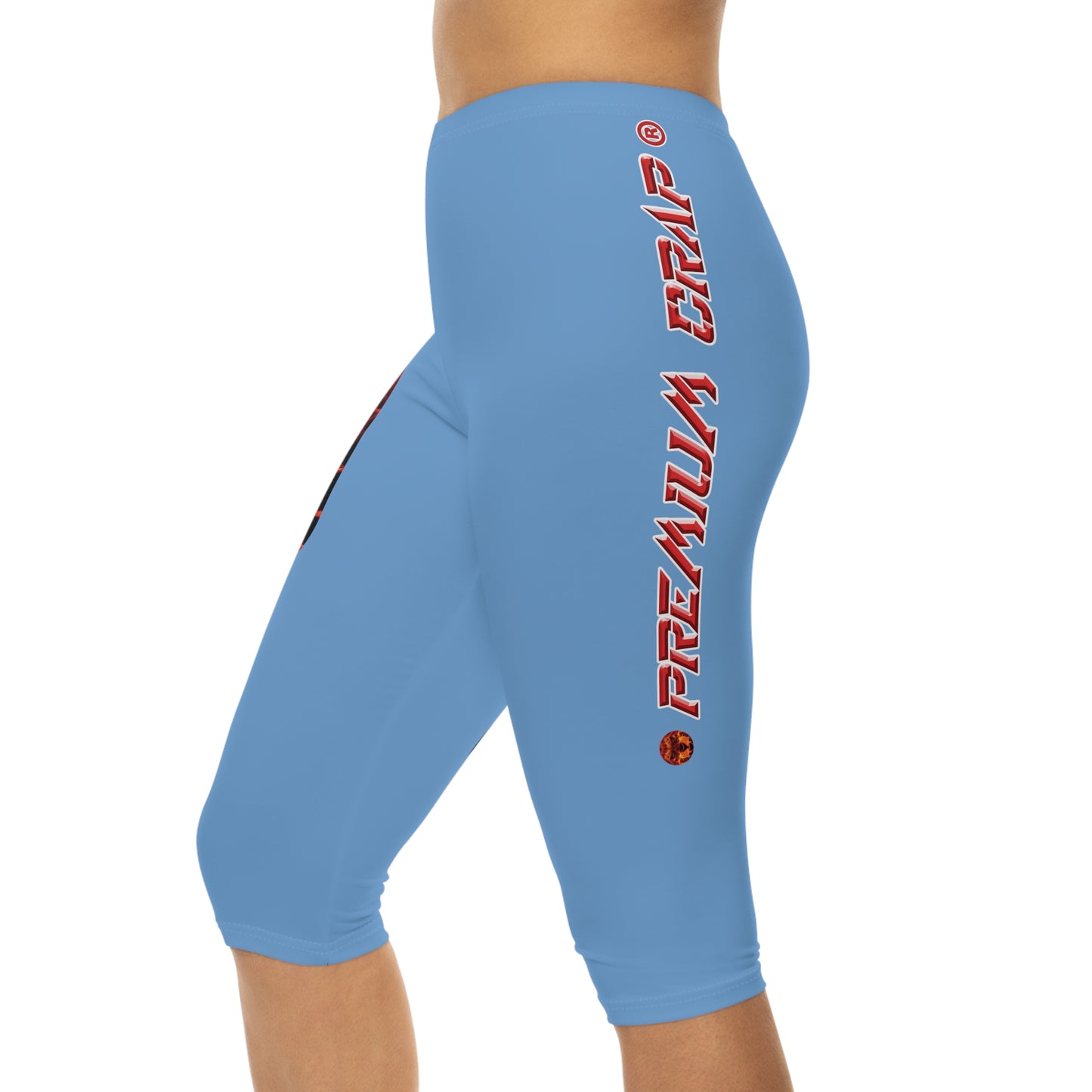 Premium Crap Capri-Cious Leggings - Light Blue
