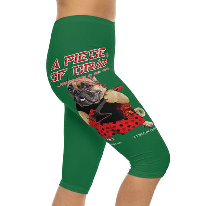 A Piece Of Crap II Women’s Capri Leggings - Dark Green