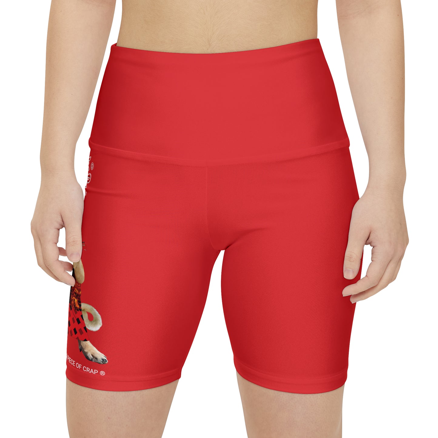 A Piece Of Crap II Women's Workout Shorts - Red