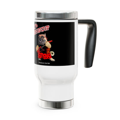 Ugly Neighbor II Stainless Steel Travel Mug with Handle, 14oz