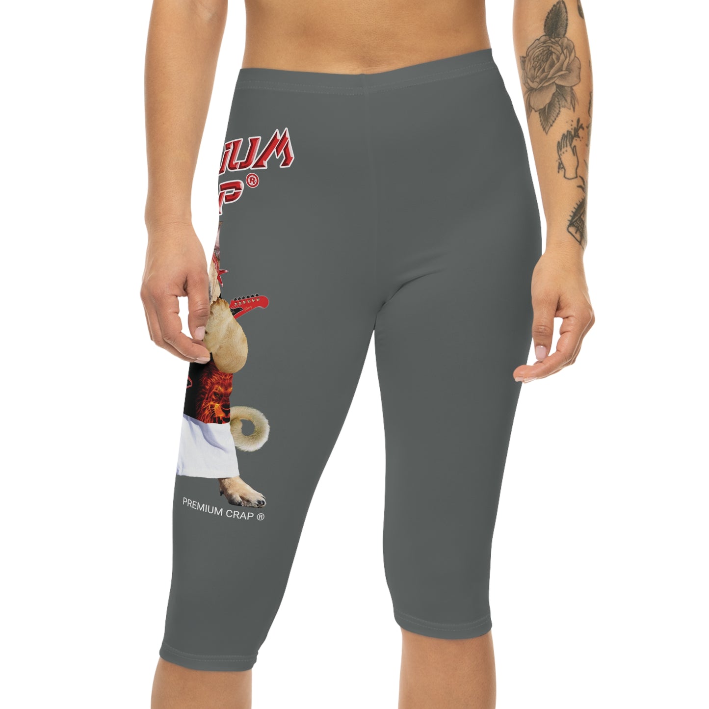 Premium Crap Women’s Capri Leggings - Dark Grey