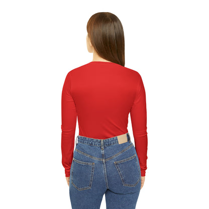 Premium Crap Women's Long Sleeve V-neck Shirt - Red