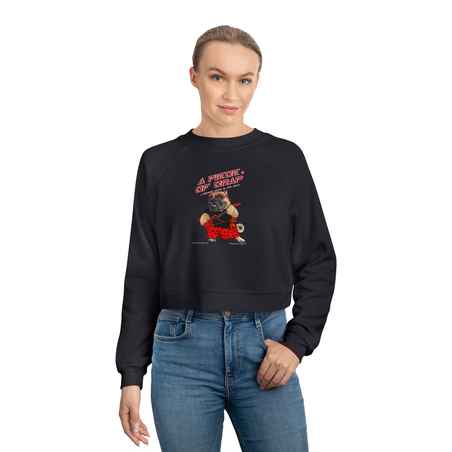 A Piece Of Crap Women's Cropped Fleece Pullover