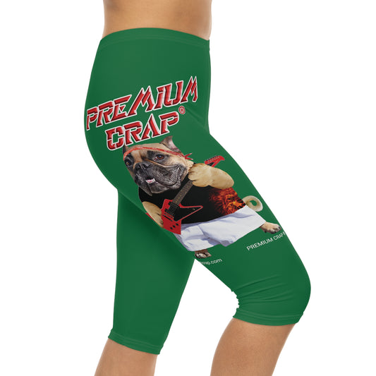 Premium Crap Women’s Capri Leggings - Dark Green