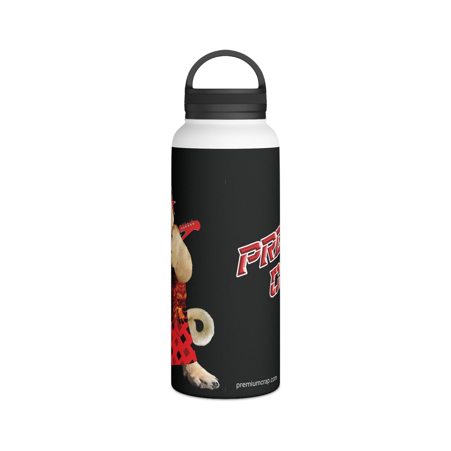 Premium Crap II Stainless Steel Water Bottle, Handle Lid