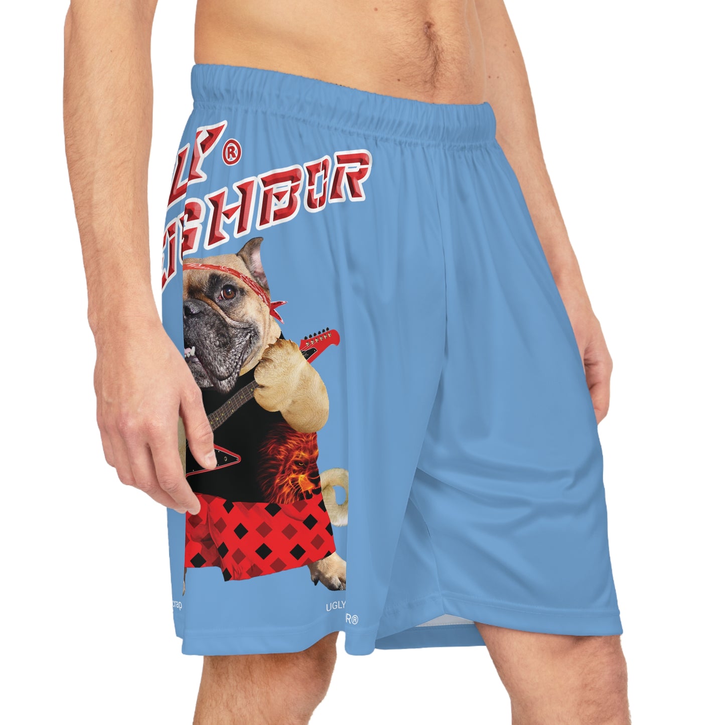 Ugly Neighbor II Basketball Shorts - Light Blue