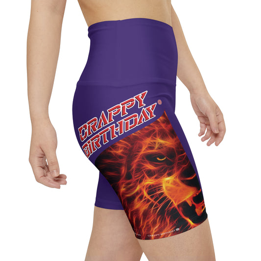 Crappy Birthday WorkoutWit Shorts - Purple