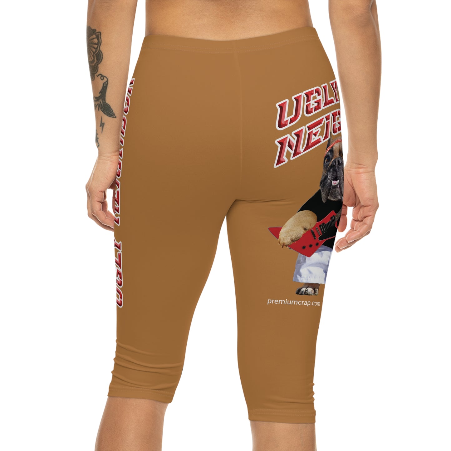 Ugly Neighbor Capri-Cious Leggings - Light Brown