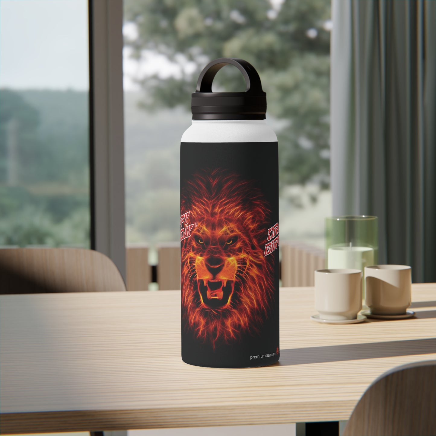 Crappy Birthday Stainless Steel Water Bottle, Handle Lid