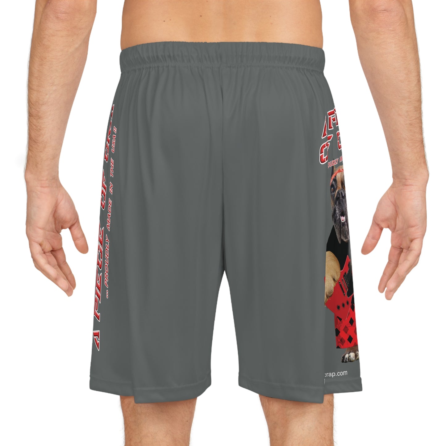 A Piece Of Crap II Basketball Shorts - Dark Grey