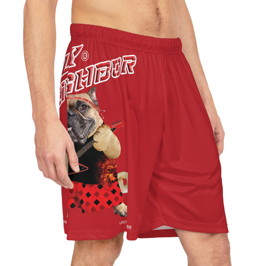 Ugly Neighbor II Basketball Shorts - Dark Red