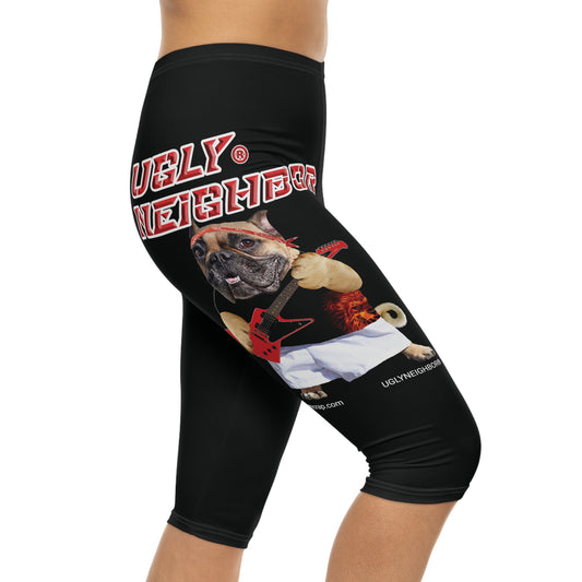 Ugly Neighbor Capri-Cious Leggings - Black