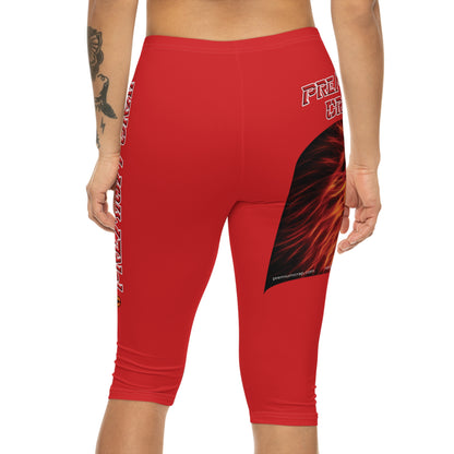 Premium Crap Capri-Cious Leggings - Red