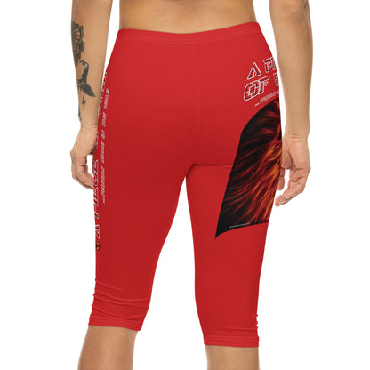 A Piece Of Crap Capri-Cious Leggings - Red