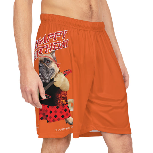 Crappy Birthday II Basketball Shorts - Orange