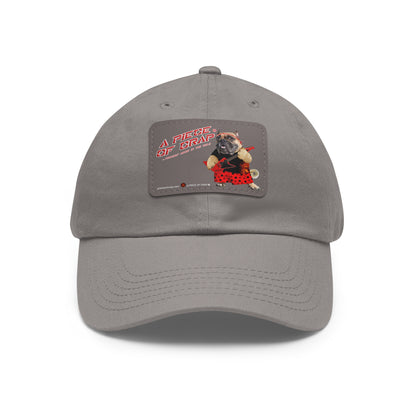 A Piece of Crap II Dad Hat with Leather Patch (Round)