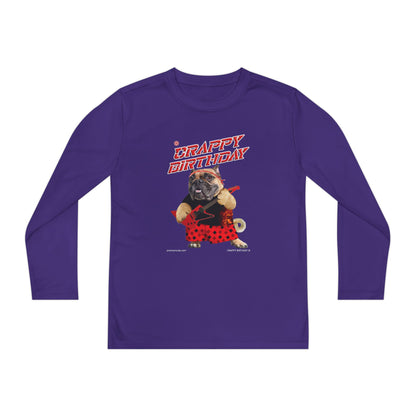 Crappy Birthday II Youth Long Sleeve Competitor Tee