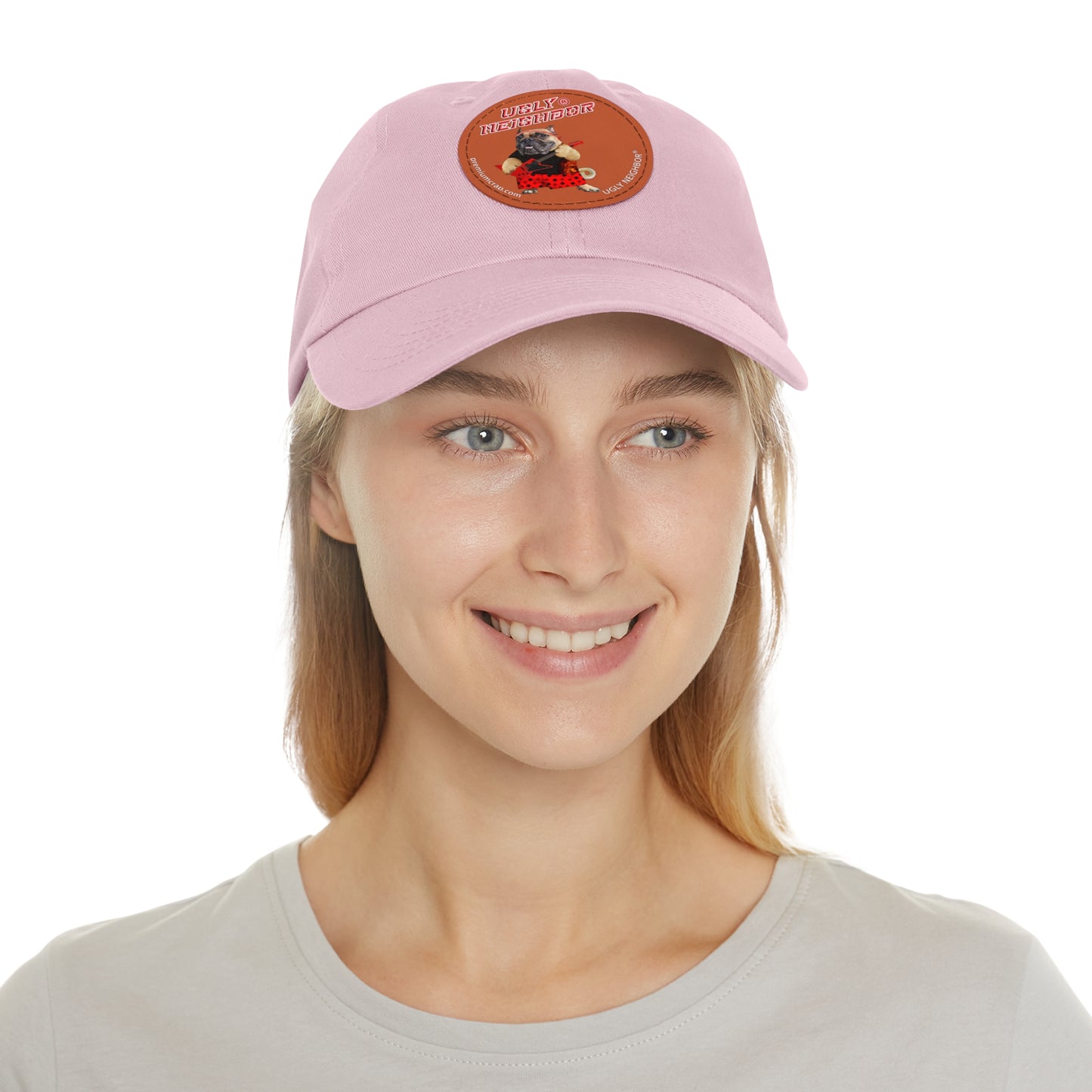 Ugly Neighbor II Dad Hat with Leather Patch (Round)