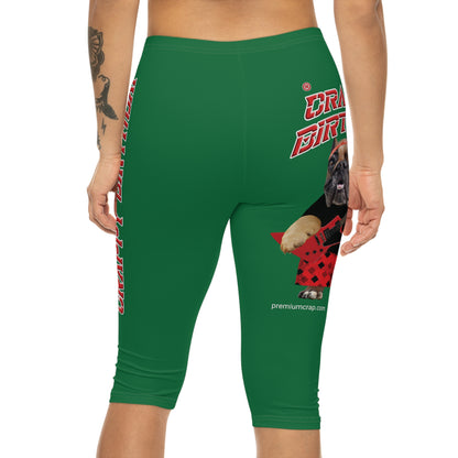 Crappy Birthday II Women’s Capri Leggings - Dark Green