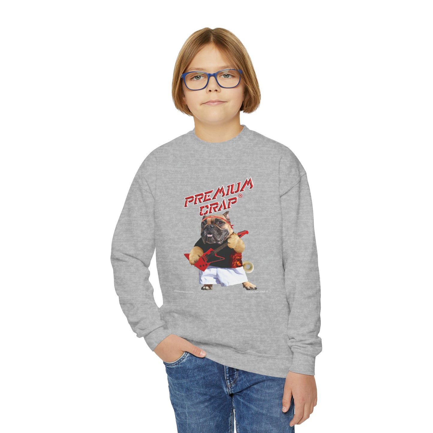 Premium Crap Youth Crewneck Sweatshirt