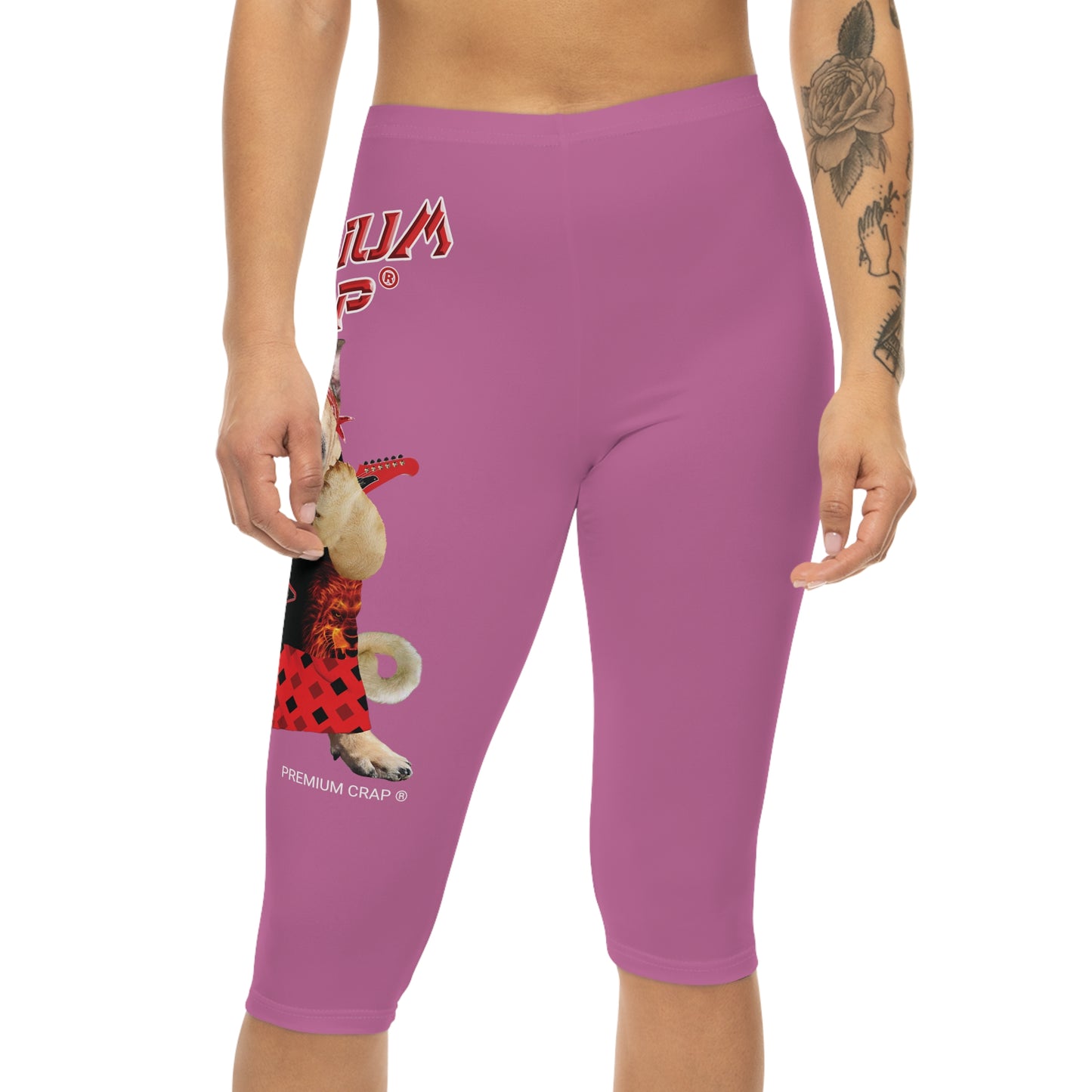 Premium Crap II Women’s Capri Leggings - Light Pink