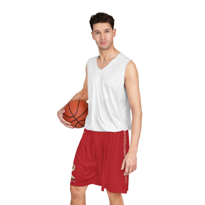 Crappy Birthday II Basketball Shorts - Dark Red