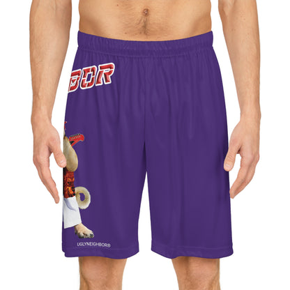 Ugly Neighbor BougieBooty Baller Shorts - Purple