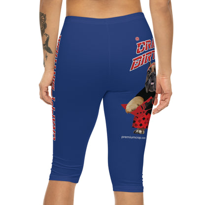 Crappy Birthday II Women’s Capri Leggings - Dark Blue