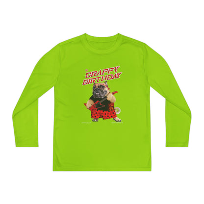 Crappy Birthday II Youth Long Sleeve Competitor Tee