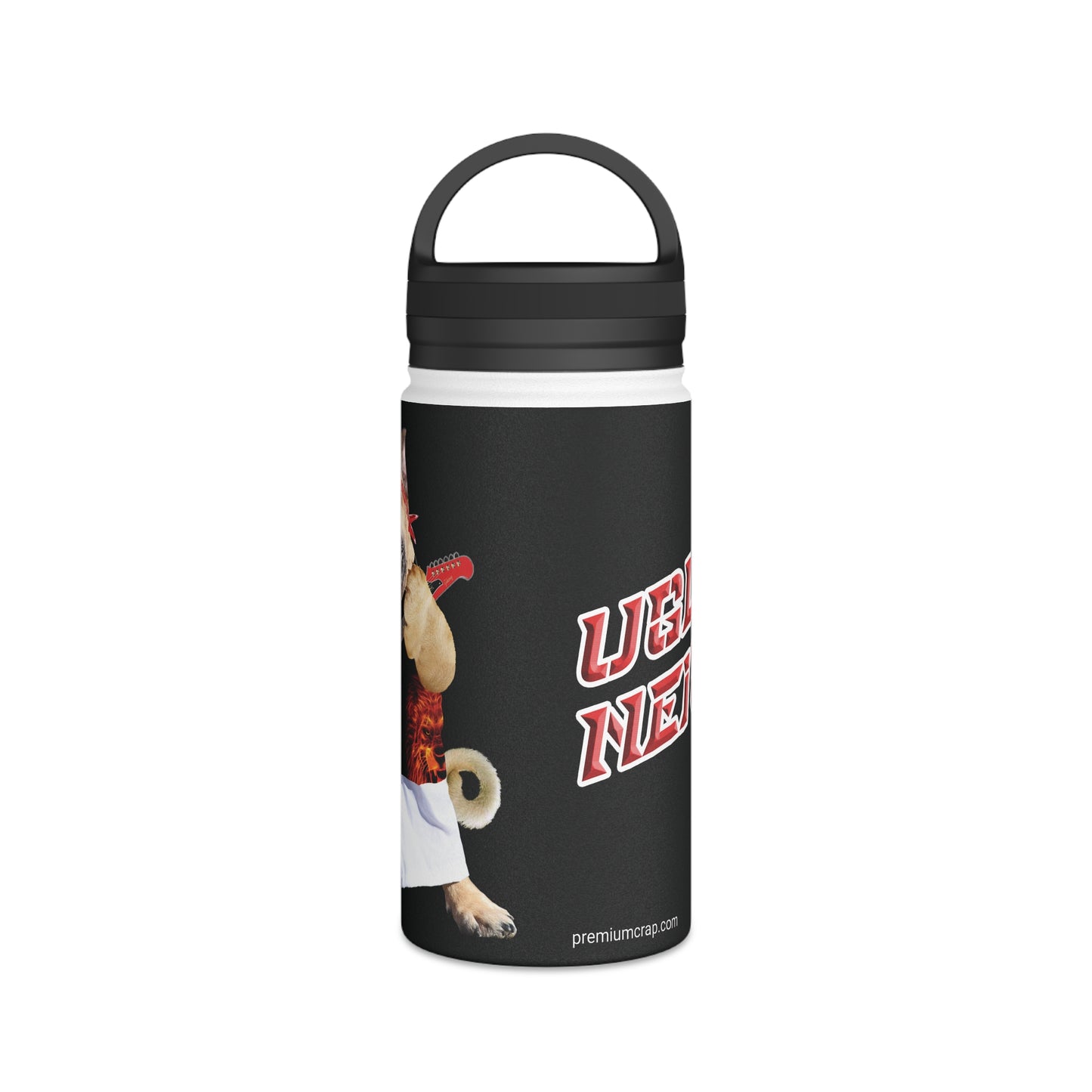 Ugly Neighbor Stainless Steel Water Bottle, Handle Lid