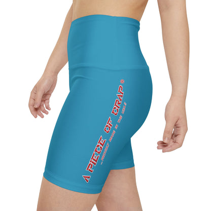 A Piece Of Crap II Women's Workout Shorts - Turquoise