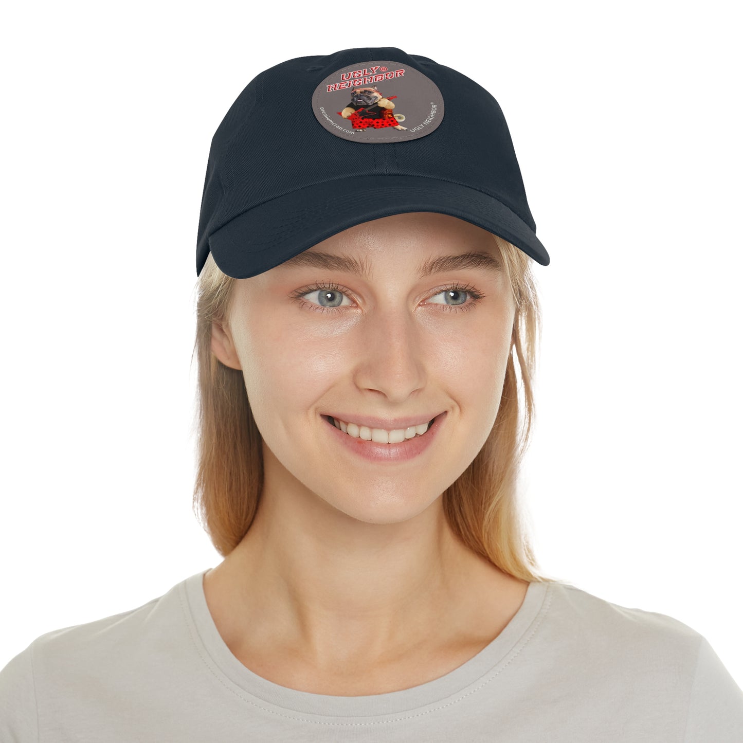 Ugly Neighbor II Dad Hat with Leather Patch (Round)