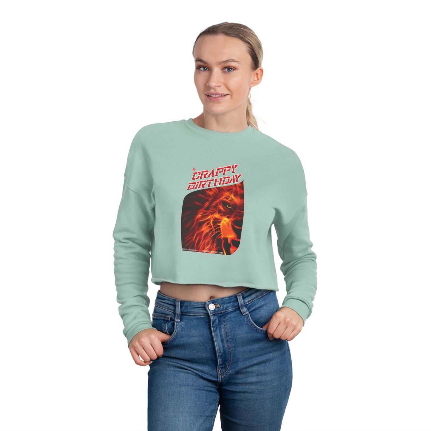 Crappy Birthday Cropped Sweatshirt