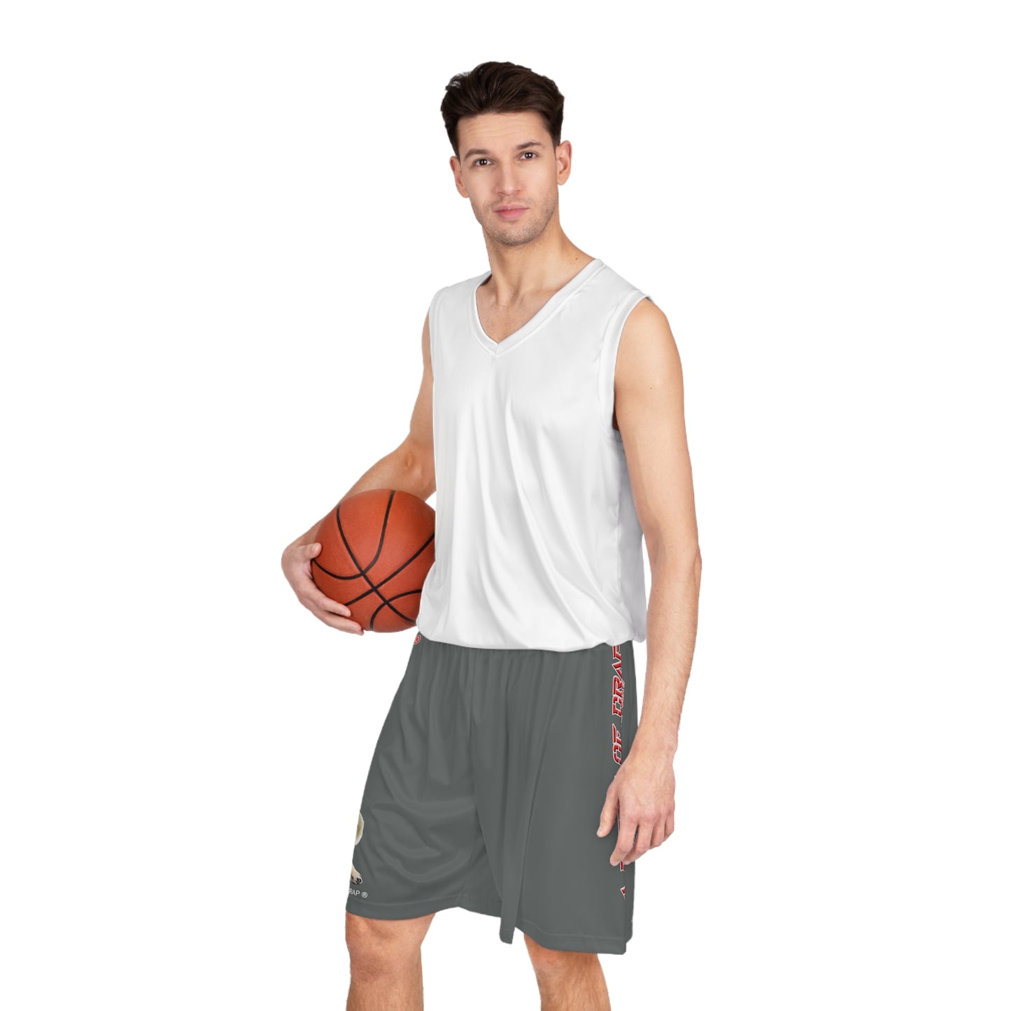 A Piece Of Crap II Basketball Shorts - Dark Grey