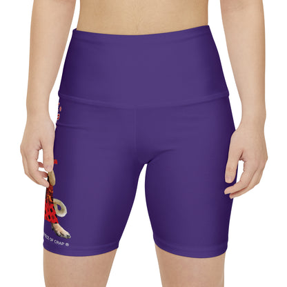 A Piece Of Crap II Women's Workout Shorts - Purple