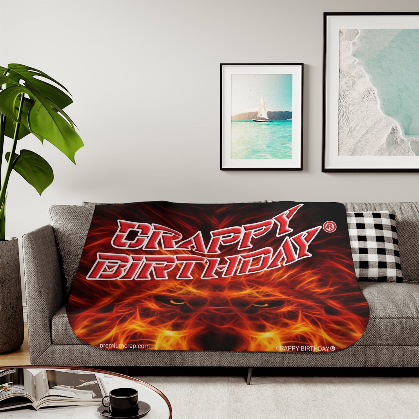 Crappy Birthday Sherpa Blanket