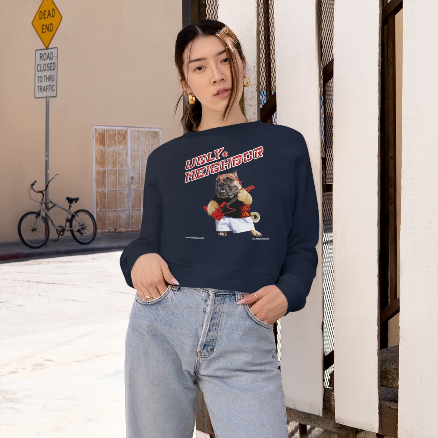 Ugly Neighbor Cropped Fleece Pullover