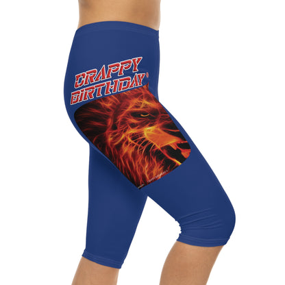 Crappy Birthday Capri-Cious Leggings - Dark Blue