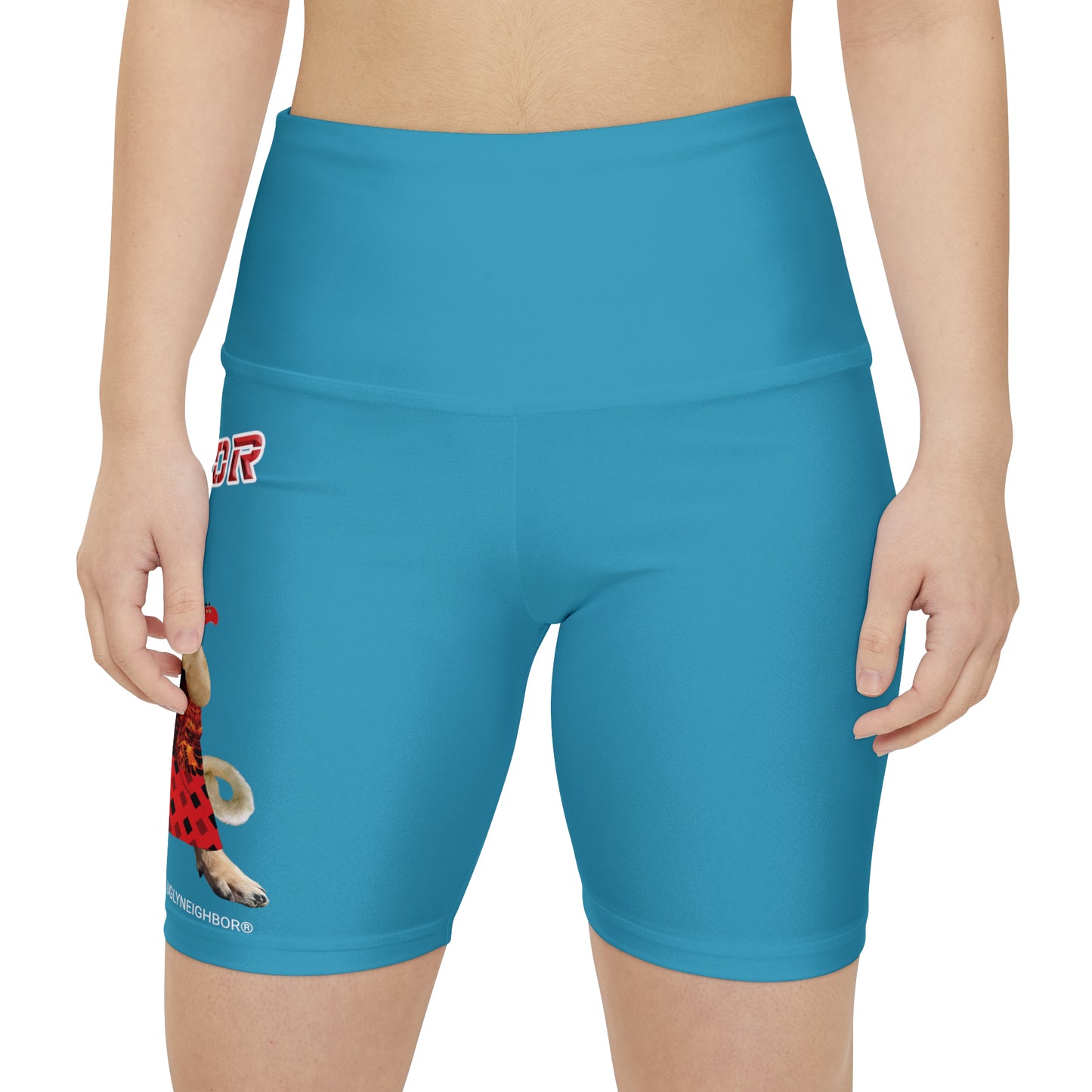 Ugly Neighbor II Women's Workout Shorts - Turquoise
