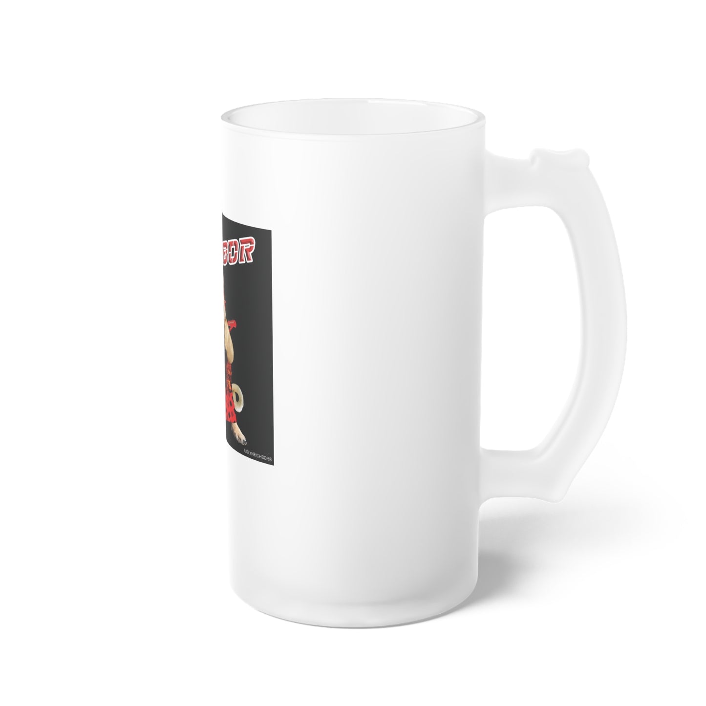 Ugly Neighbor II Frosted Glass Beer Mug