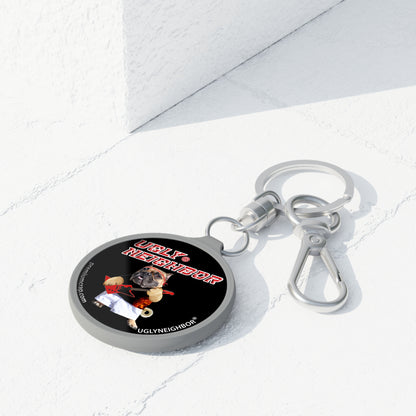 Ugly Neighbor Keyring Tag