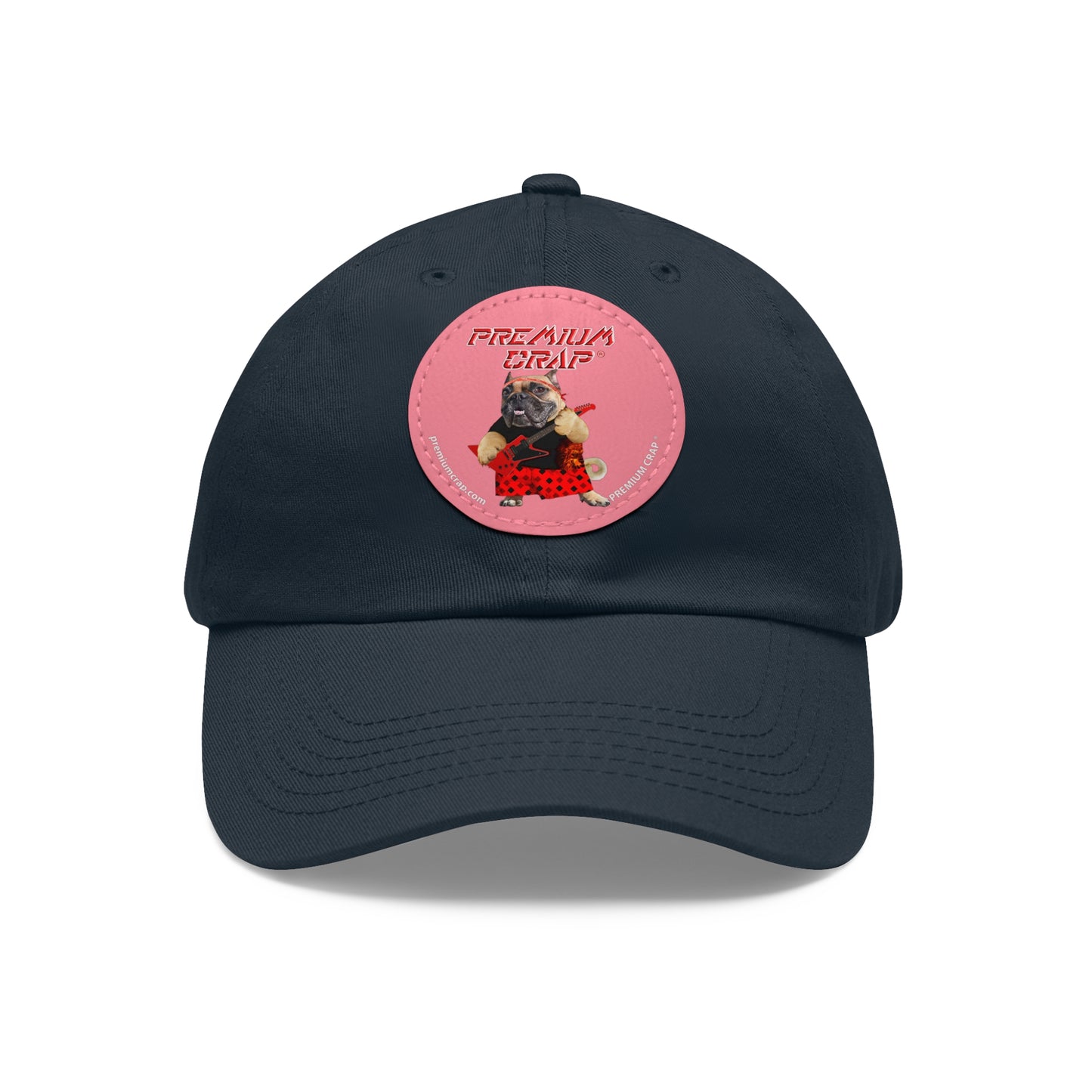 Premium Crap II Dad Hat with Leather Patch (Round)