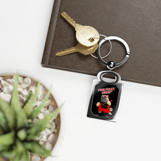 Premium Crap II Rectangle Photo Keyring