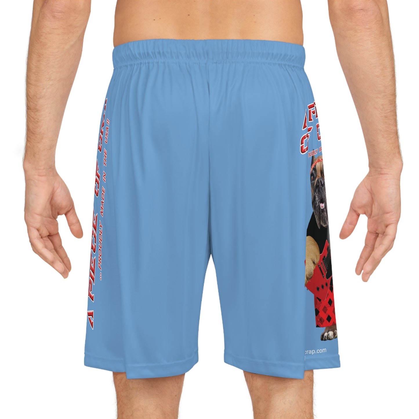 A Piece Of Crap II Basketball Shorts - Light Blue