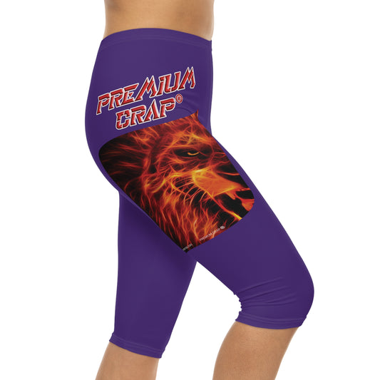 Premium Crap Capri-Cious Leggings - Purple