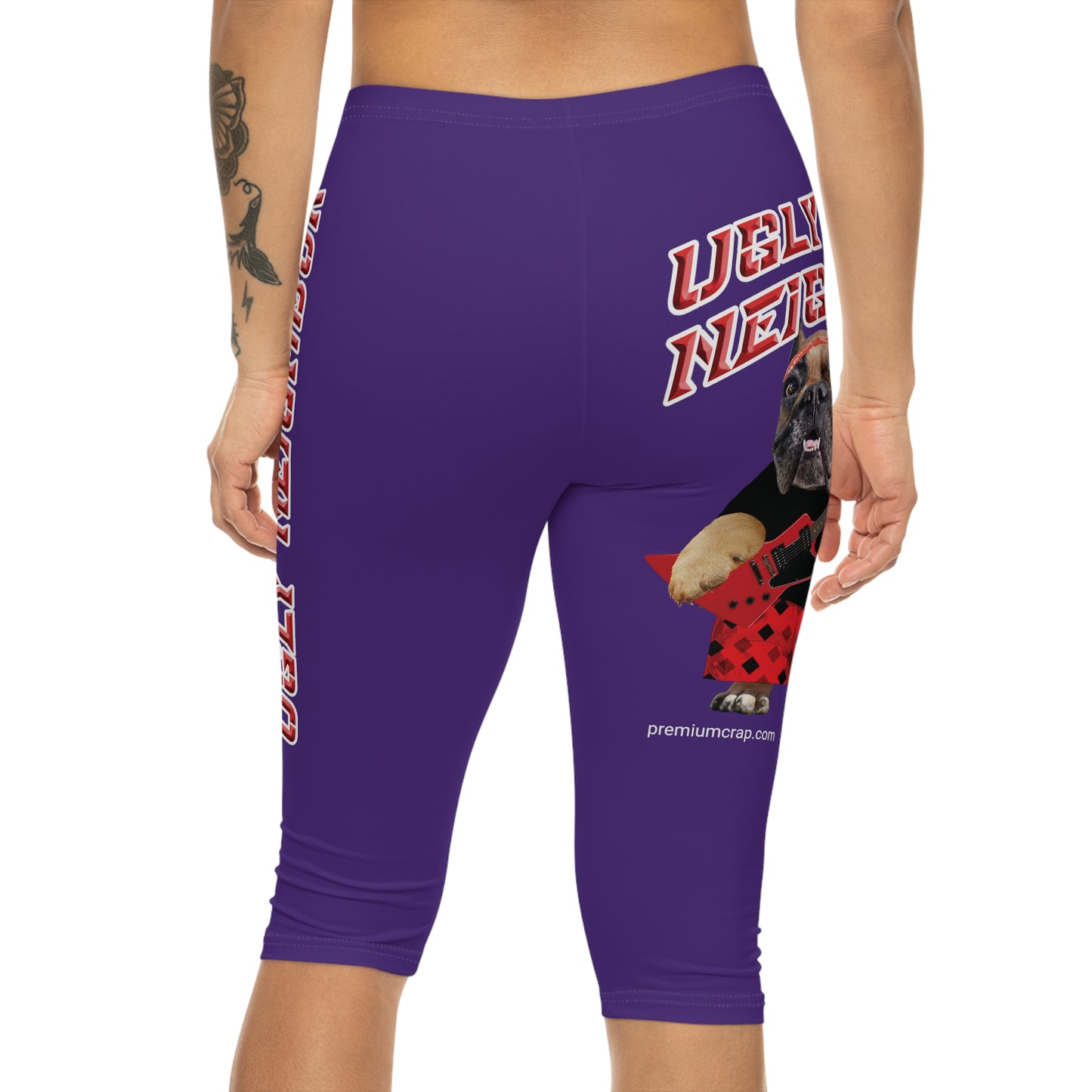 Ugly Neighbor II Women’s Capri Leggings - Purple