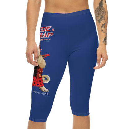 A Piece Of Crap II Women’s Capri Leggings - Dark Blue