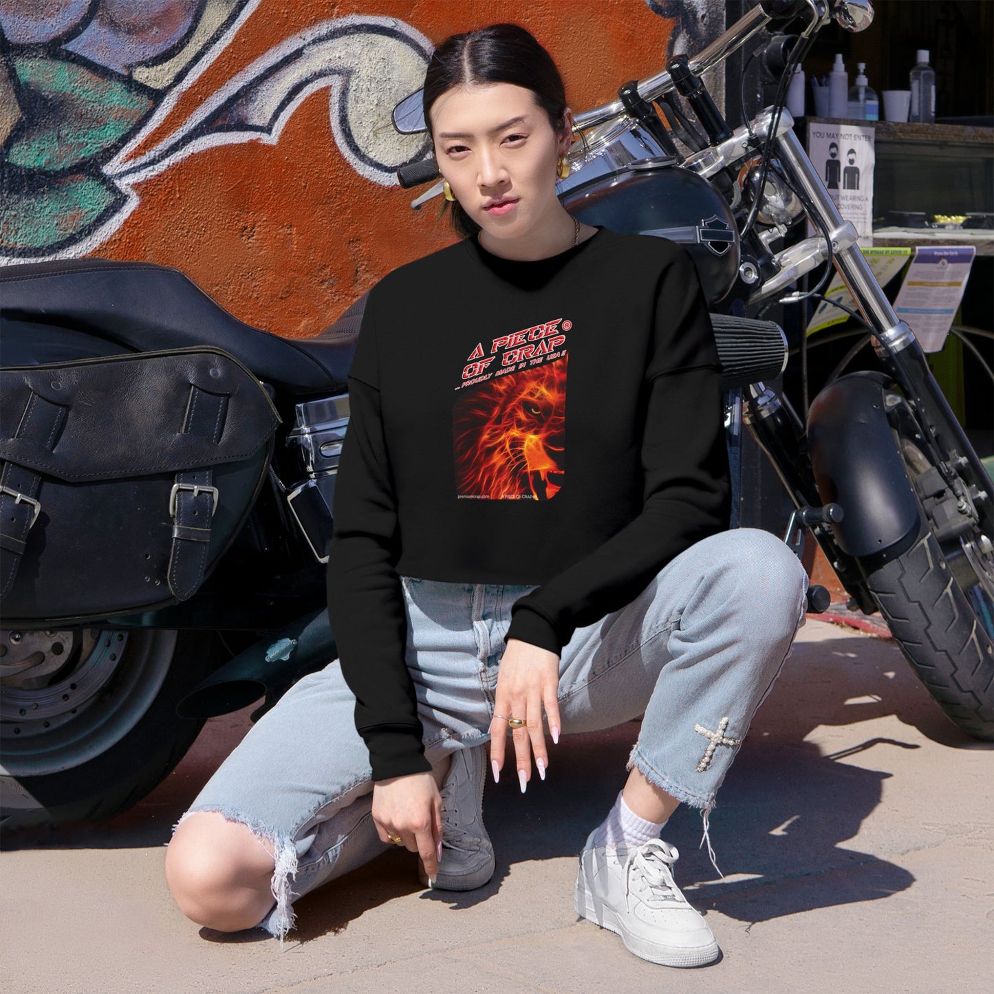 A Piece Of Crap Women's Cropped Sweatshirt