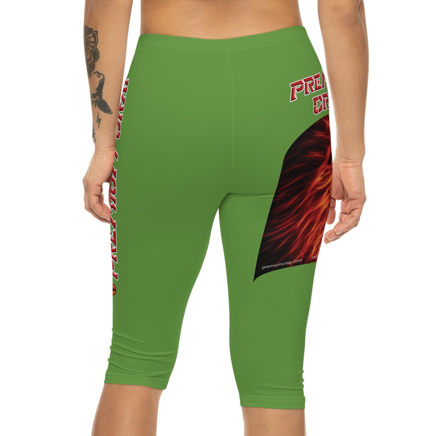 Premium Crap Capri-Cious Leggings - Green